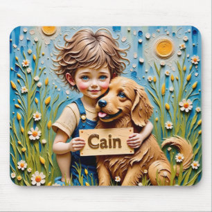 CAIN ~ Birthday Golden Retriever ~ Mousepad