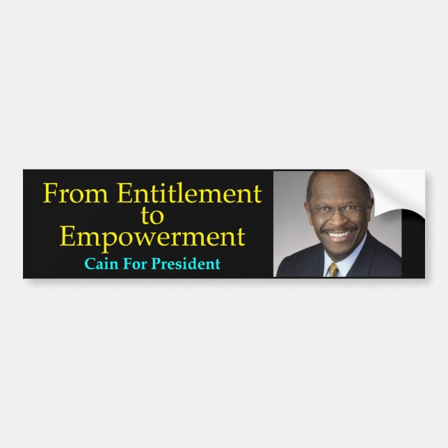 Cain For President - Empowerment Bumpersticker Bumper Sticker (Front)