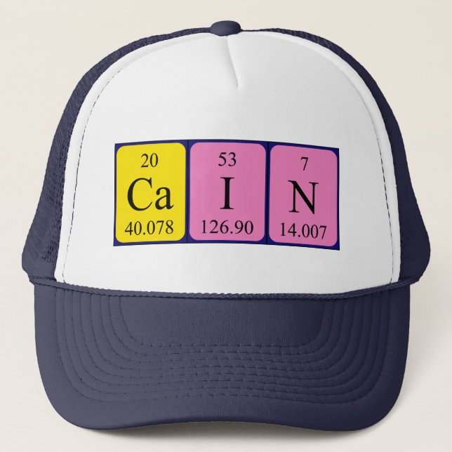 Cain periodic table name hat (Front)