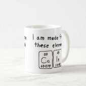 Cain periodic table name mug (Front Right)