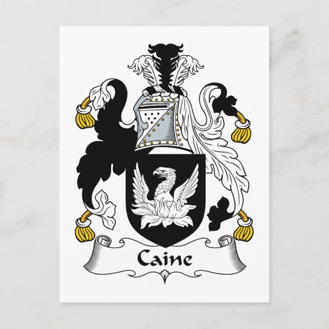 Caine Family Crest Postcard (Front)