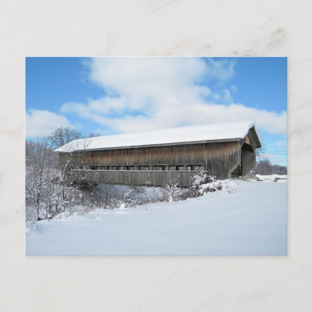 Caine Road Bridge in winter Postcard (Front)