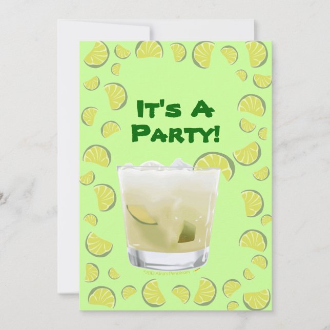 Caipirihna Cocktail Party Invitation Template (Front)