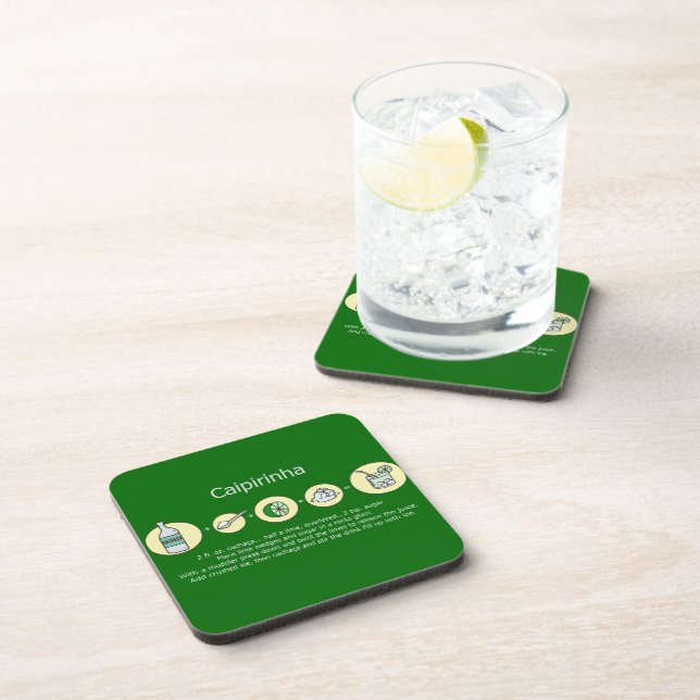 caipirinha, brazilian drink coaster (Right Side)