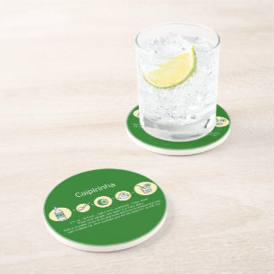 Caipirinha, brazilian drink coaster