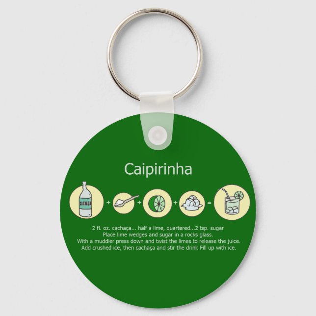 caipirinha, brazilian drink key ring (Front)