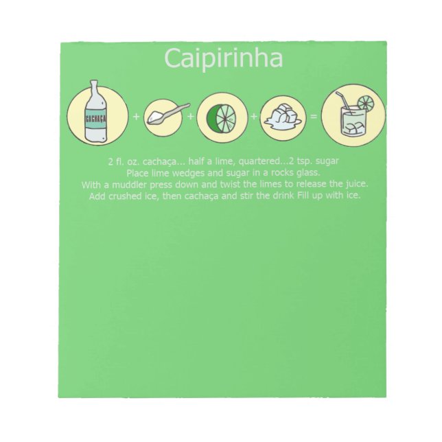 caipirinha, brazilian drink notepad (Front)