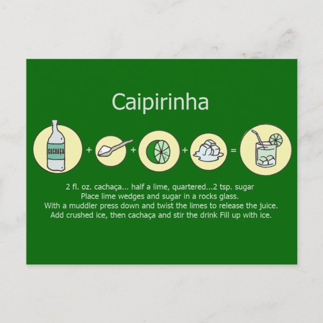 Caipirinha, Brazilian Drink Postcard (Front)