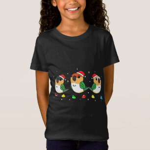 Caique Bird Parrot Christmas Lights Funny Pet Xmas T-Shirt