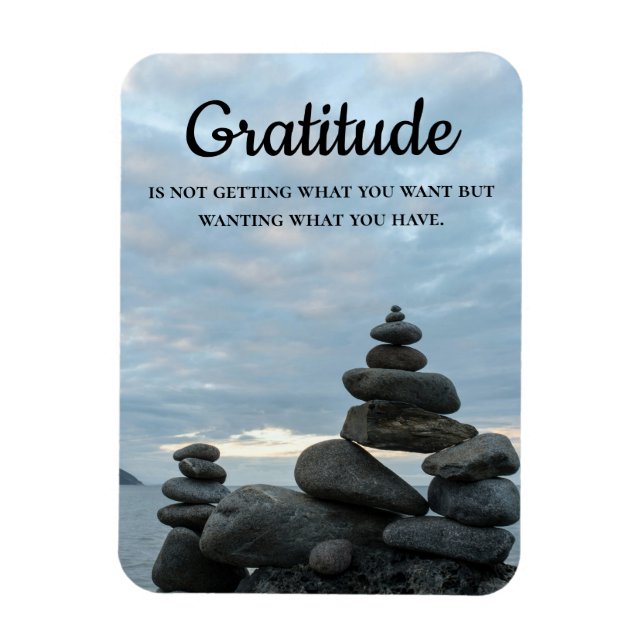 Cairn and Gratitude Magnet (Vertical)