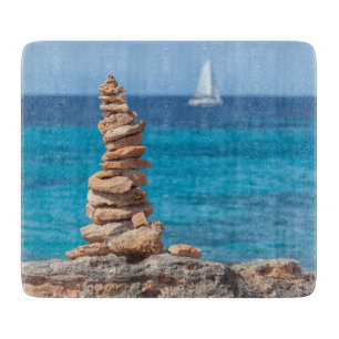 Cairn at the Mediterranean sea Cutting Board
