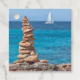 Cairn at the Mediterranean sea Favour Tags