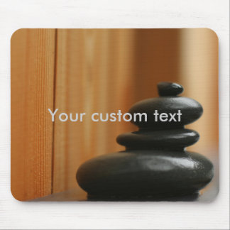 Cairn Meditation Stones and Wood Mouse Mat