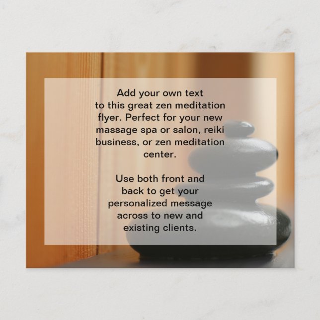 Cairn Meditation Stones Flyer (Front)