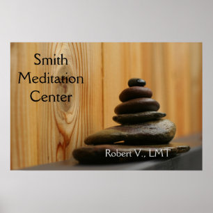 Cairn Meditation Stones Poster