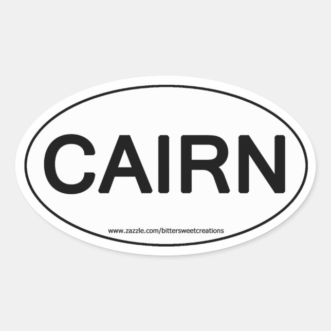 Cairn Oval Sticker (Front)