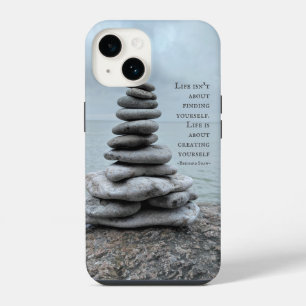 Cairn stone photography   Bernard Shaw quote iPhone 14 Case