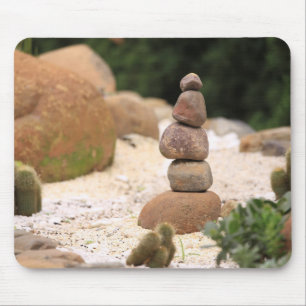 cairn, stone, rock mouse mat