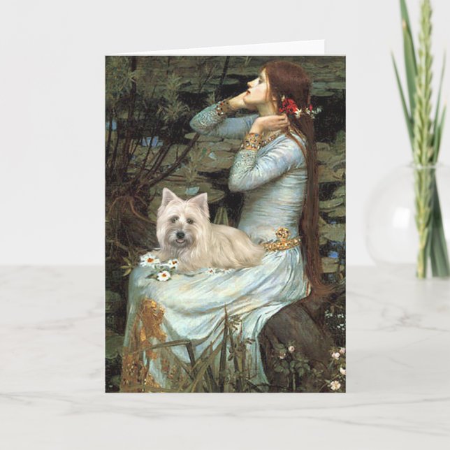 Cairn Terrier 4 - Ophelia Seated Holiday Card (Front)