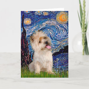 Cairn Terrier 9 - Starry Night Holiday Card