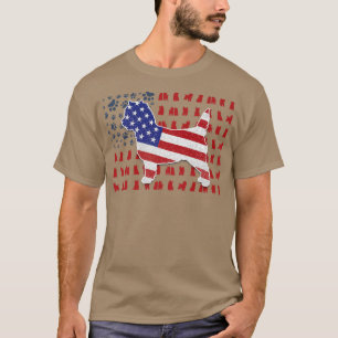 Cairn Terrier American Flag 4th Of July Gifts For T-Shirt