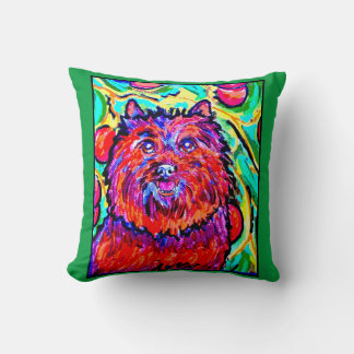Cairn Terrier - Apples Fair by Julien Alee Cushion