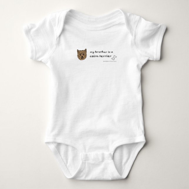 cairn terrier baby bodysuit (Front)