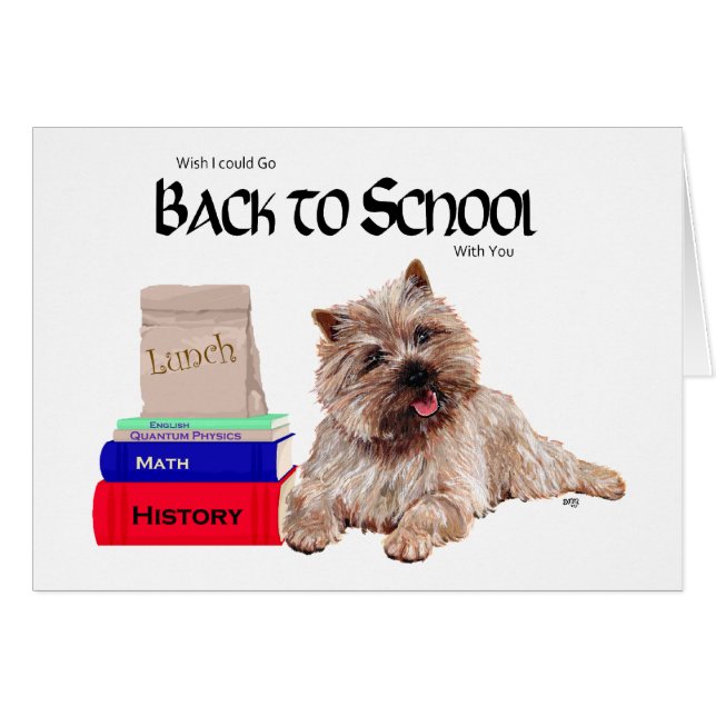Cairn Terrier Back to School (Front Horizontal)