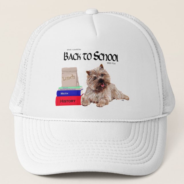Cairn Terrier Back to School Trucker Hat (Front)