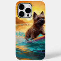 Cairn Terrier Beach Surfing Painting