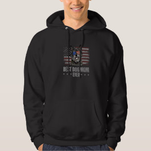 Cairn Terrier Best Dog Mum Ever Retro Usa American Hoodie