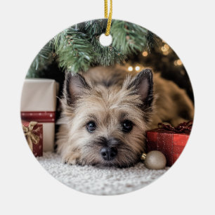 Cairn Terrier Christmas Ceramic Tree Decoration