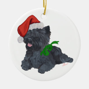 Cairn Terrier Christmas Ceramic Tree Decoration