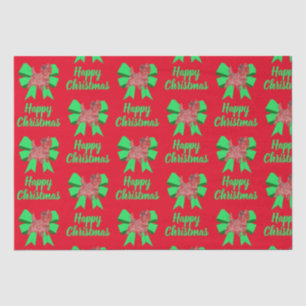 Cairn Terrier Christmas Dog & Bow Red Tissue Paper