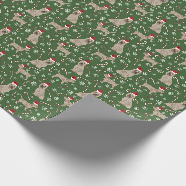 Cairn Terrier Christmas Dog Wrapping Paper (Corner)