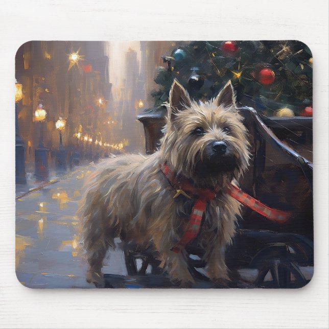 Cairn Terrier Christmas Festive Season  Mouse Mat (Front)
