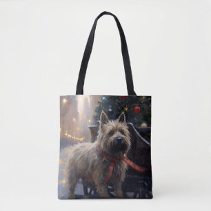 Cairn Terrier Christmas Festive Season  Tote Bag