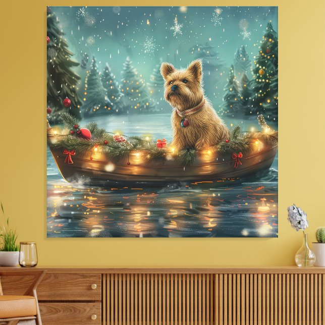 Cairn Terrier Christmas Festive Voyage Canvas Print (Insitu(LivingRoom))