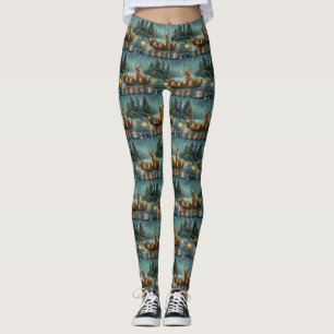 Cairn Terrier Christmas Festive Voyage Leggings
