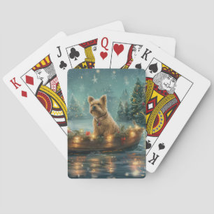 Cairn Terrier Christmas Festive Voyage Playing Cards