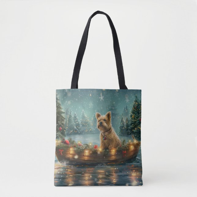 Cairn Terrier Christmas Festive Voyage Tote Bag (Front)