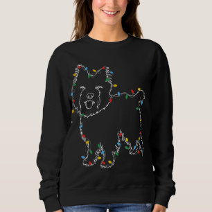 Cairn Terrier Christmas Lights Dog Lover Ugly Swea Sweatshirt