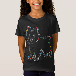 Cairn Terrier Christmas Lights Dog Lover Ugly Swea T-Shirt