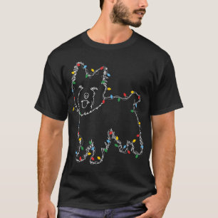 Cairn Terrier Christmas Lights Dog Lover Ugly Swea T-Shirt