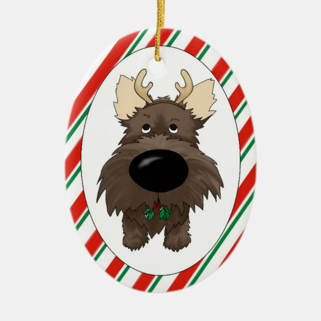 Cairn Terrier Christmas Ornament (Front)
