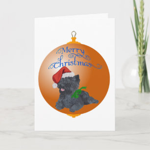 Cairn Terrier Christmas Ornaments Holiday Card