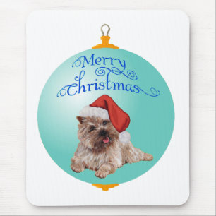 Cairn Terrier Christmas Ornaments Mouse Mat