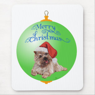 Cairn Terrier Christmas Ornaments Mouse Mat