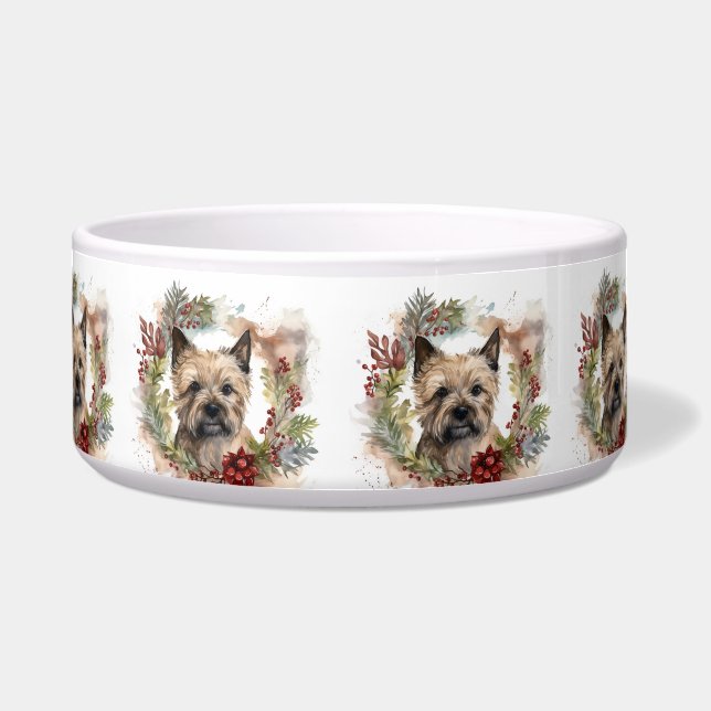 Cairn Terrier Christmas Wreath Festive Pup (Front)