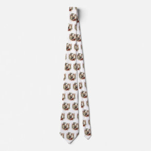 Cairn Terrier Christmas Wreath Festive Pup Tie